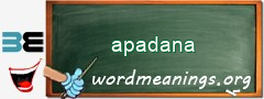 WordMeaning blackboard for apadana